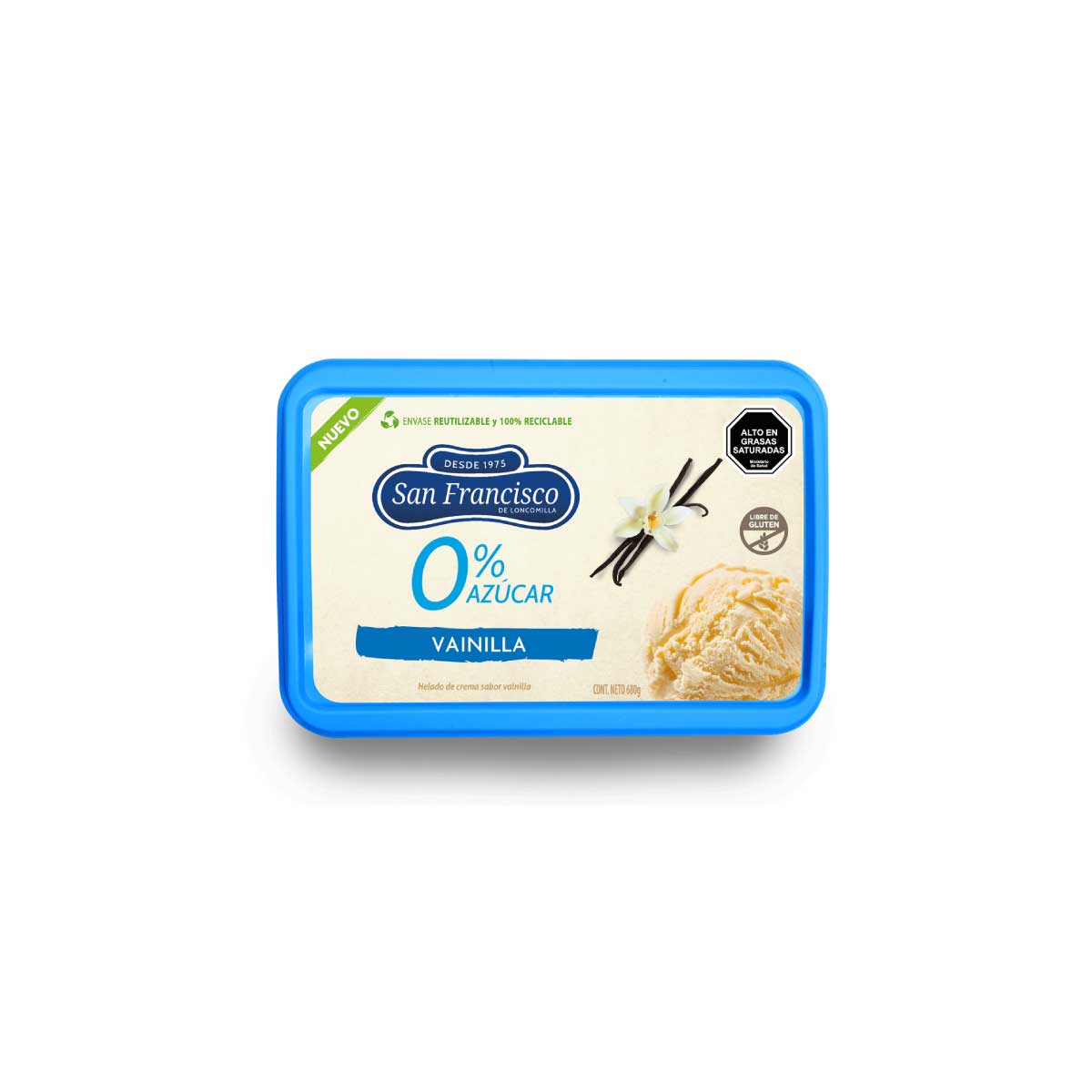 Helado Vainilla 0% Azúcar - San Francisco
