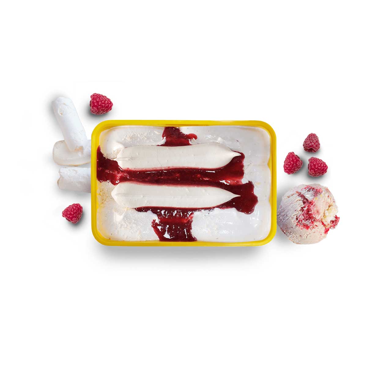 Postre Helado 2. Frambuesas a la crema - San Francisco
