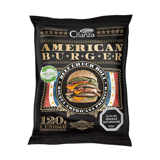 Hamburguesa americana de vacuno 120g - La Crianza