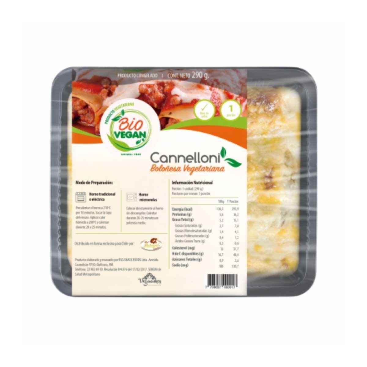 Canelloni Boloñesa 290g - Bio vegan