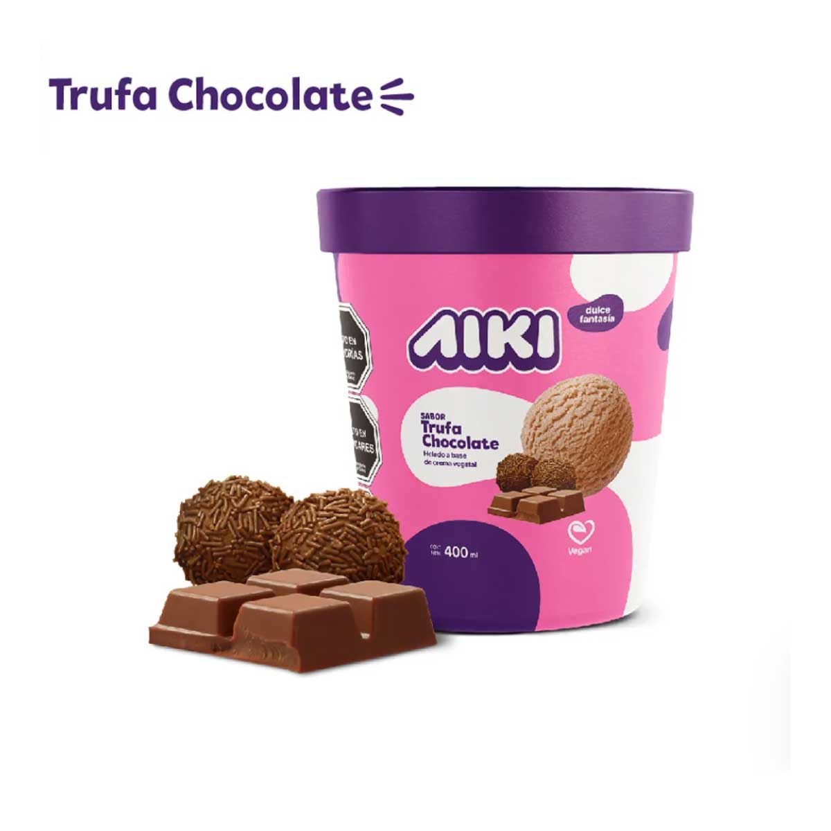 Helado Trufa Chocolate 400 ml - Aiki