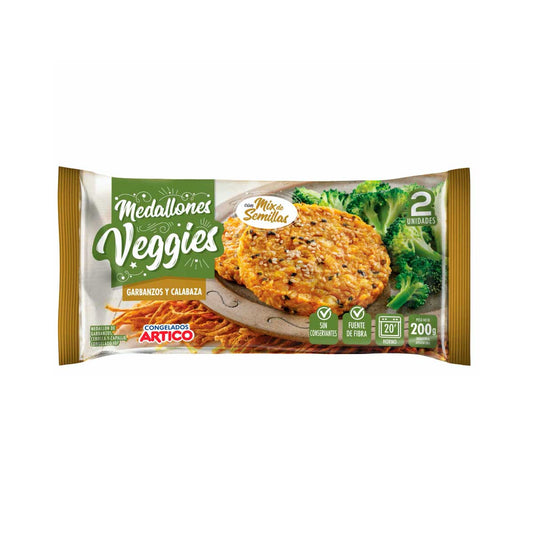 Medallones Veggies Garbanzos y Calabaza - Congelados Artico