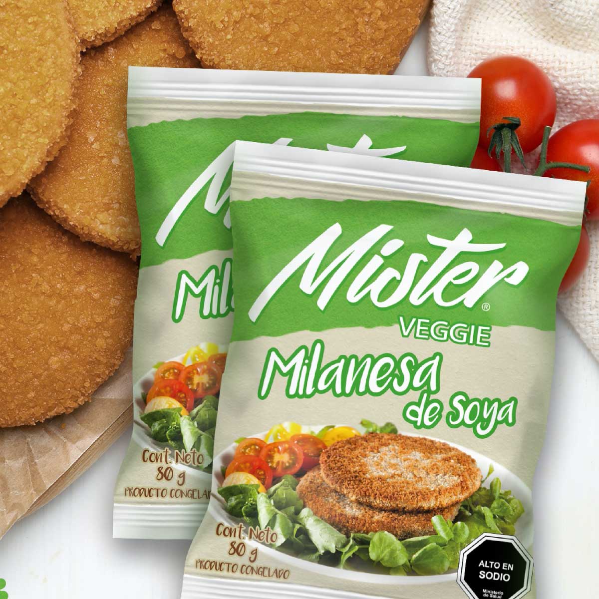 Milanesa de soya 80g. - Mister Veggie