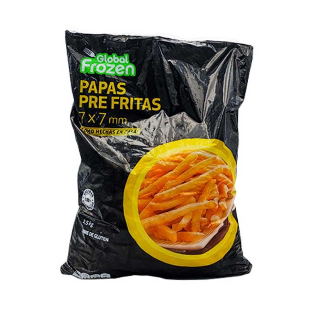 Papas Pre Fritas 2,5 Kg | bastón 7mm - Global Frozen