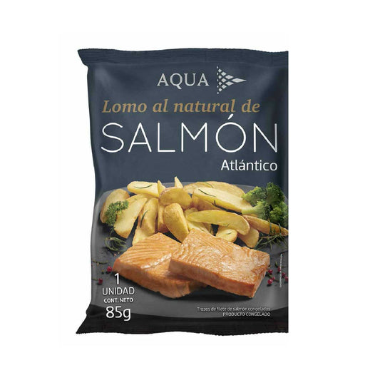 Lomo al Natural de Salmón 85g - AQUA