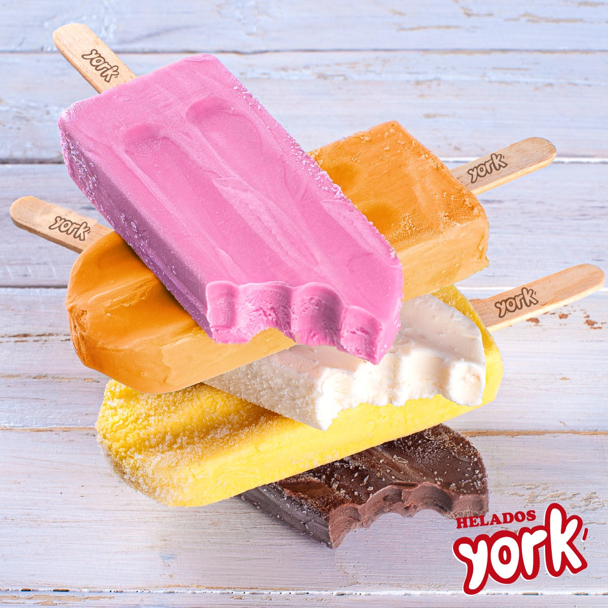 Helado paleta York frutilla simple - York