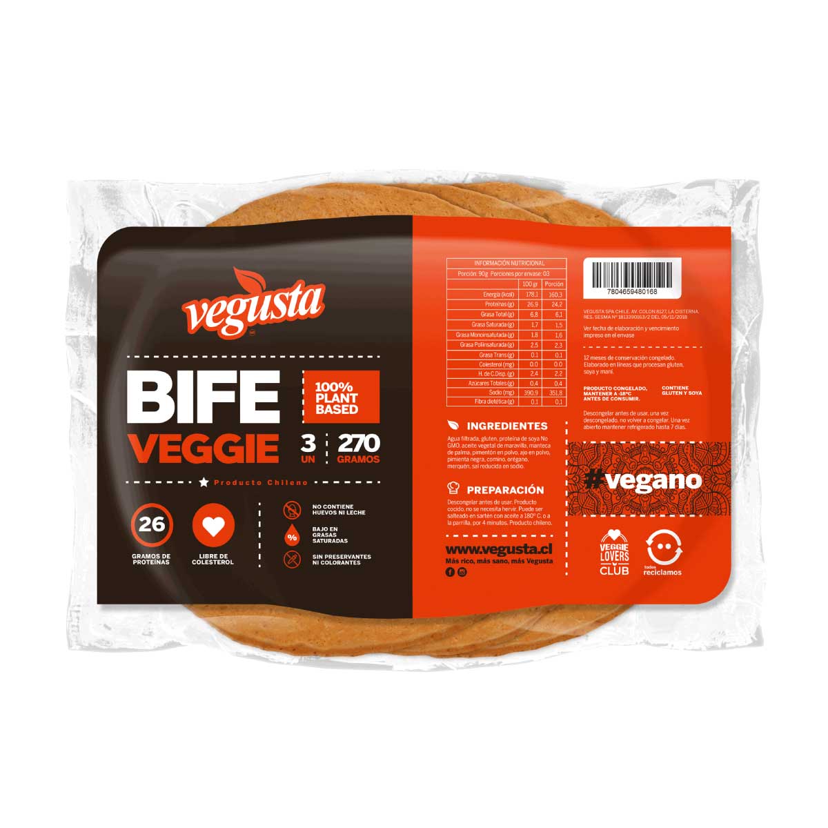 Bife veggie 270g. - Vegusta