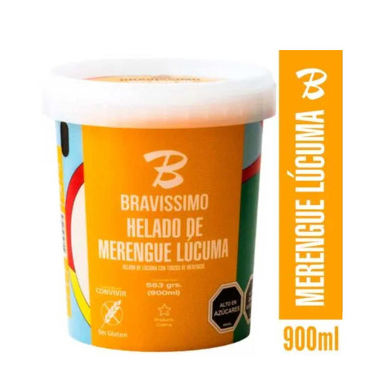 Helado merengue lúcuma 900 ml - Bravissimo