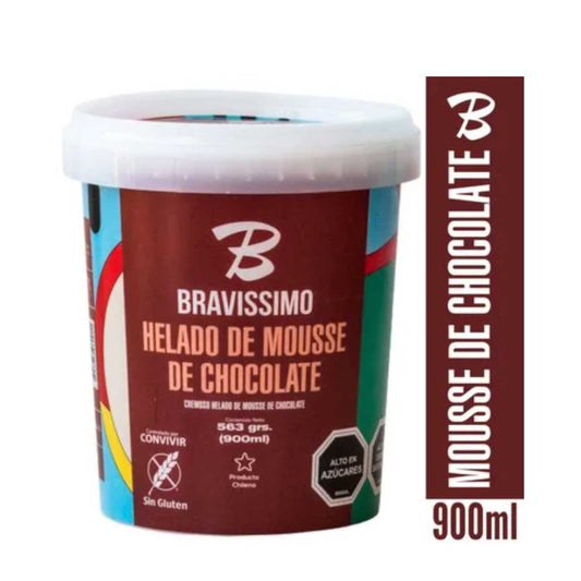 Helado mousse de chocolate 900 ml - Bravissimo
