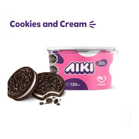 Helado individual Cookies and cream 130ml - Aiki