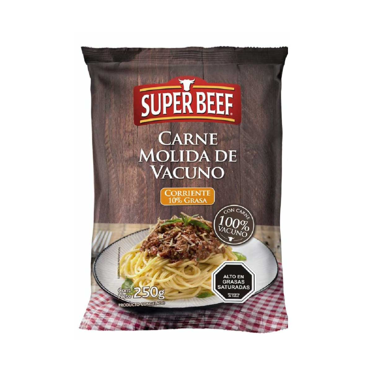 Carne Molida 100% Vacuno 250g - Super Beef